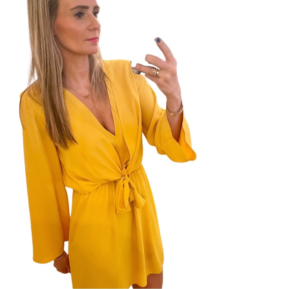 Bright Yellow Long Sleeve Dress
